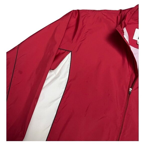 FOOTJOY Dryjoys GOLF Light Windbreaker Womens Light Spring Summer Red Jacket XL - Picture 5 of 6